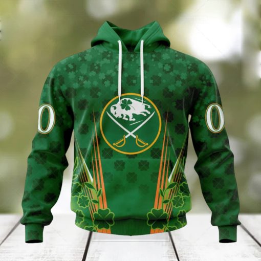 Personalized NHL Buffalo Sabres Full Green Design For St. Patrick’s Day Hoodie
