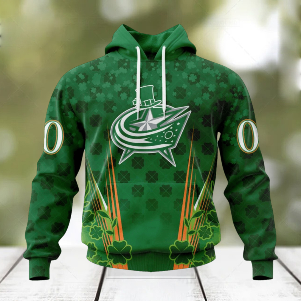 Personalized NHL Columbus Blue Jackets Full Green Design For St. Patrick’s Day Hoodie Personalized NHL Columbus Blue Jackets Full Green Design For St. Patrick’s Day Hoodie