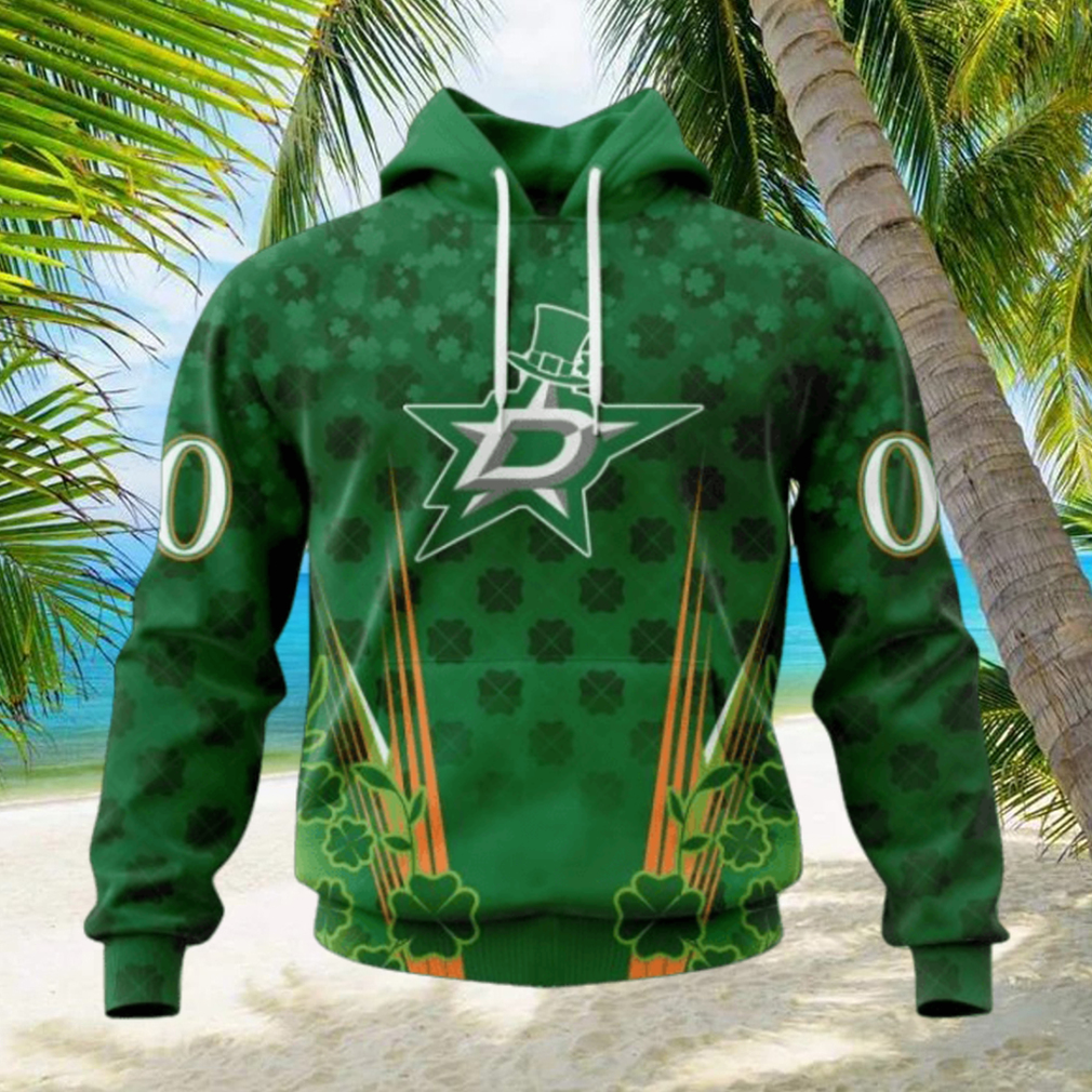 Personalized NHL Dallas Stars Full Green Design For St. Patrick’s Day Hoodie Personalized NHL Dallas Stars Full Green Design For St. Patrick’s Day Hoodie