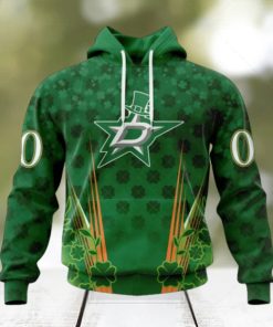 Personalized NHL Dallas Stars Full Green Design For St. Patrick’s Day Hoodie