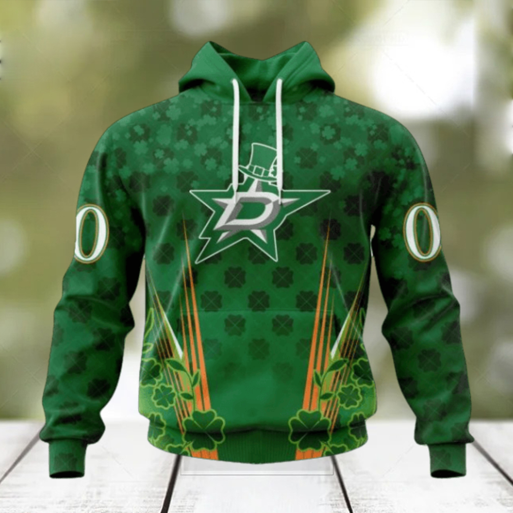 Personalized NHL Dallas Stars Full Green Design For St. Patrick’s Day Hoodie Personalized NHL Dallas Stars Full Green Design For St. Patrick’s Day Hoodie
