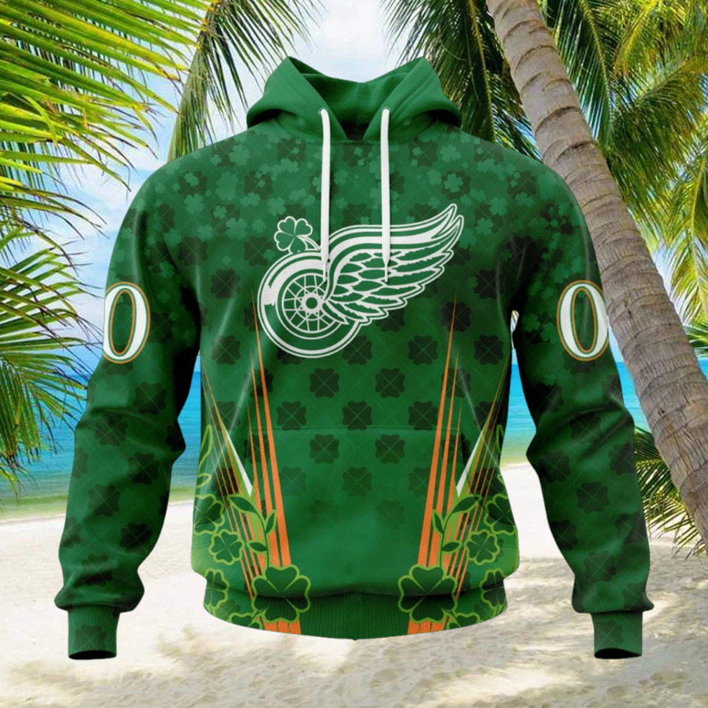 Personalized NHL Detroit Red Wings Full Green Design For St. Patrick’s Day Hoodie Personalized NHL Detroit Red Wings Full Green Design For St. Patrick’s Day Hoodie