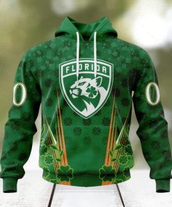 Personalized NHL Florida Panthers Full Green Design For St. Patrick’s Day Hoodie