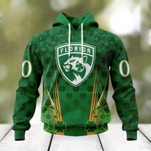 Personalized NHL Florida Panthers Full Green Design For St. Patrick’s Day Hoodie