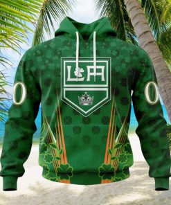 Personalized NHL Los Angeles Kings Full Green Design For St. Patrick’s Day Hoodie