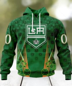 Personalized NHL Los Angeles Kings Full Green Design For St. Patrick’s Day Hoodie