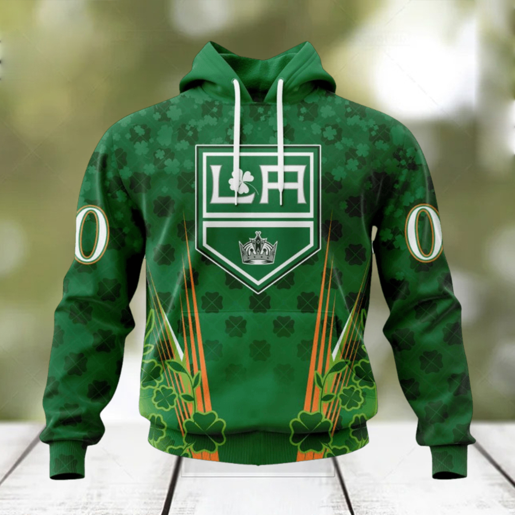 Personalized NHL Los Angeles Kings Full Green Design For St. Patrick’s Day Hoodie Personalized NHL Los Angeles Kings Full Green Design For St. Patrick’s Day Hoodie