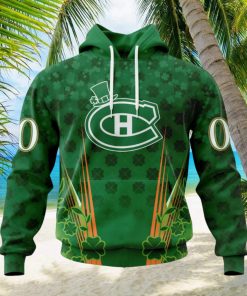Personalized NHL Montreal Canadiens Full Green Design For St. Patrick’s Day Hoodie