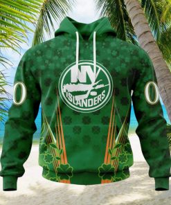 Personalized NHL New York Islanders Full Green Design For St. Patrick’s Day Hoodie