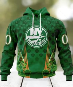 Personalized NHL New York Islanders Full Green Design For St. Patrick’s Day Hoodie