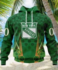 Personalized NHL New York Rangers Full Green Design For St. Patrick’s Day Hoodie