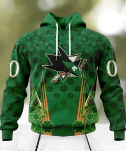 Personalized NHL San Jose Sharks Full Green Design For St. Patrick’s Day Hoodie