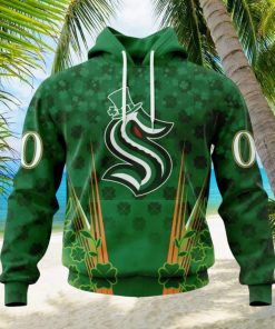 Personalized NHL Seattle Kraken Full Green Design For St. Patrick’s Day Hoodie