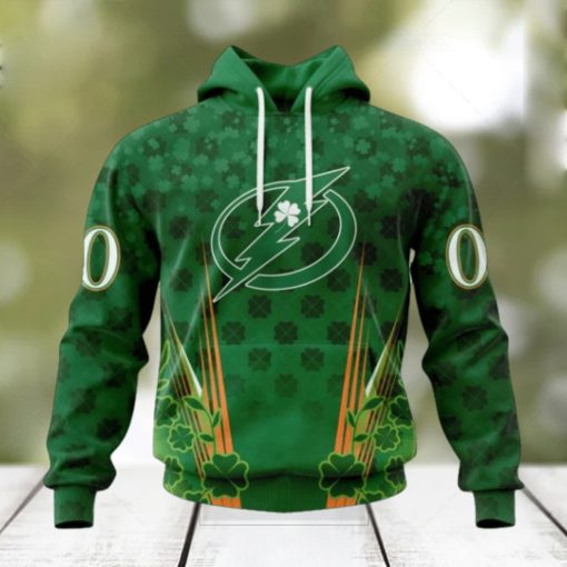 Personalized NHL Tampa Bay Lightning Full Green Design For St. Patrick’s Day Hoodie