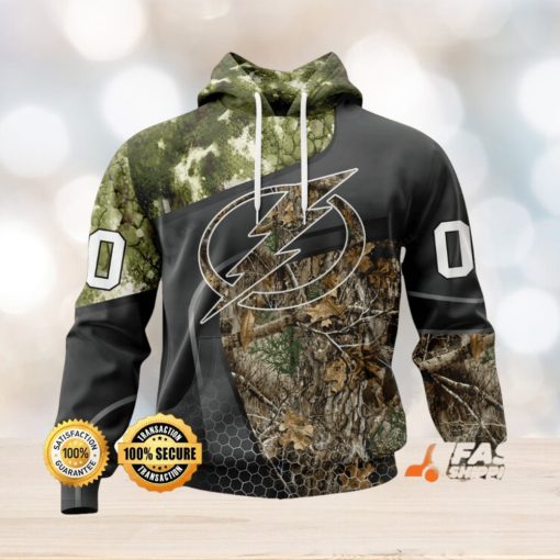 Personalized NHL Tampa Bay Lightning Special Hunting Camo Design Hoodie 3D