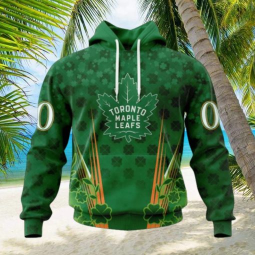 Personalized NHL Toronto Maple Leafs Full Green Design For St. Patrick’s Day Hoodie