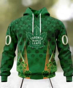 Personalized NHL Toronto Maple Leafs Full Green Design For St. Patrick’s Day Hoodie