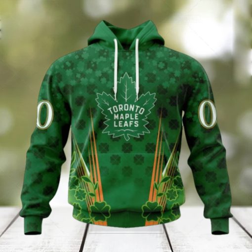 Personalized NHL Toronto Maple Leafs Full Green Design For St. Patrick’s Day Hoodie