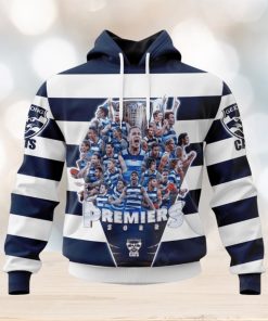 Personalized Name And Number AFL Geelong Cats 2023 PREMIERS Hoodie Sweatshirt 3D