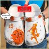 Personalized Number Love Basketball Red Crocs