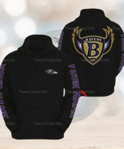 Personalized Nfl Baltimore Ravens Custom Name 3D All Over Print Hoodie Zipup Hoodie Sweatshirt Tshirt Football Gift