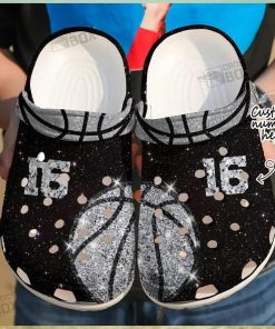 Personalized Number Basketball Diamond Crocs