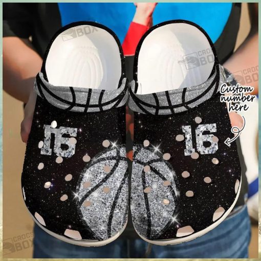 Personalized Number Basketball Diamond Crocs