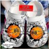 Personalized Number Dimond Basketball Orange Crocs