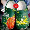 Personalized Number Orange Basketball Crocs