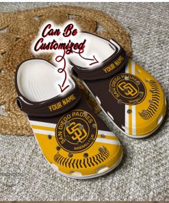 Personalized San Diego Padres Baseball Team Crocs Clog Custom Name Shoes