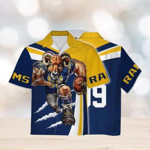 Personalized Unisex Hawaiian Shirt Los Angeles Rams Football Team 3D Apparel For Men Women