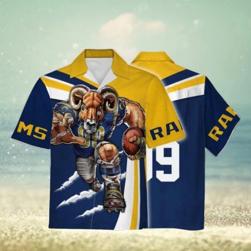 Personalized Unisex Hawaiian Shirt Los Angeles Rams Football Team 3D Apparel For Men Women