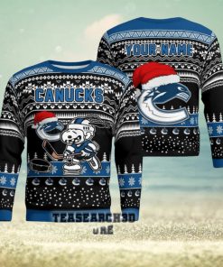 Personalized Vancouver Canucks Snoopy NHL Ugly Christmas Sweater
