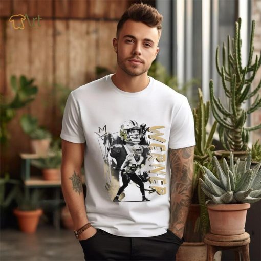 Pete Werner number 20 New Orleans Saints football player pose portrait shirt