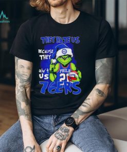 Philadelphia 76ers They Hate Us Because They Ain’t Us 76ers Sixers Grinch Christmas Holidays Shirts