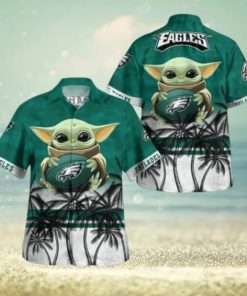 Philadelphia Eagles Baby Yoda 3D Hawaiian Shirt For Men And Women