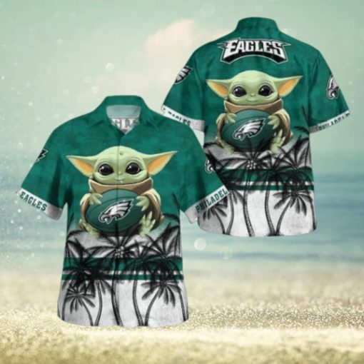 Philadelphia Eagles Baby Yoda 3D Hawaiian Shirt For Men And Women