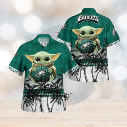 Philadelphia Eagles Baby Yoda 3D Hawaiian Shirt For Men And Women