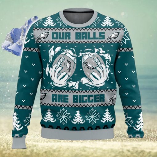 Philadelphia Eagles Ball 3D Christmas Sweater Ugly Christmas Sweater Christmas Gift Ideas