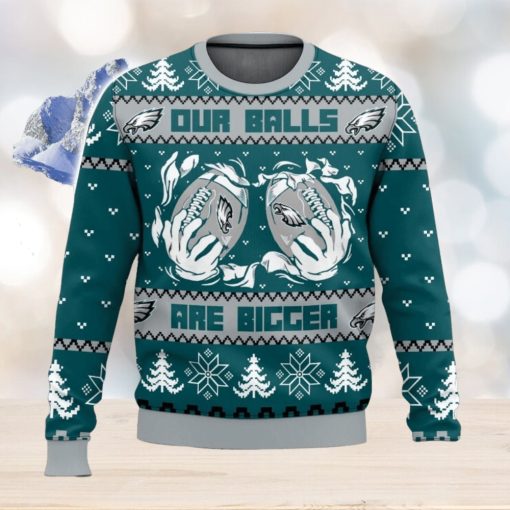 Philadelphia Eagles Ball 3D Christmas Sweater Ugly Christmas Sweater Christmas Gift Ideas