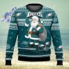 Philadelphia Eagles Funny Santa Claus 3D Christmas Sweater Ugly Christmas Sweater Christmas Gift Ideas