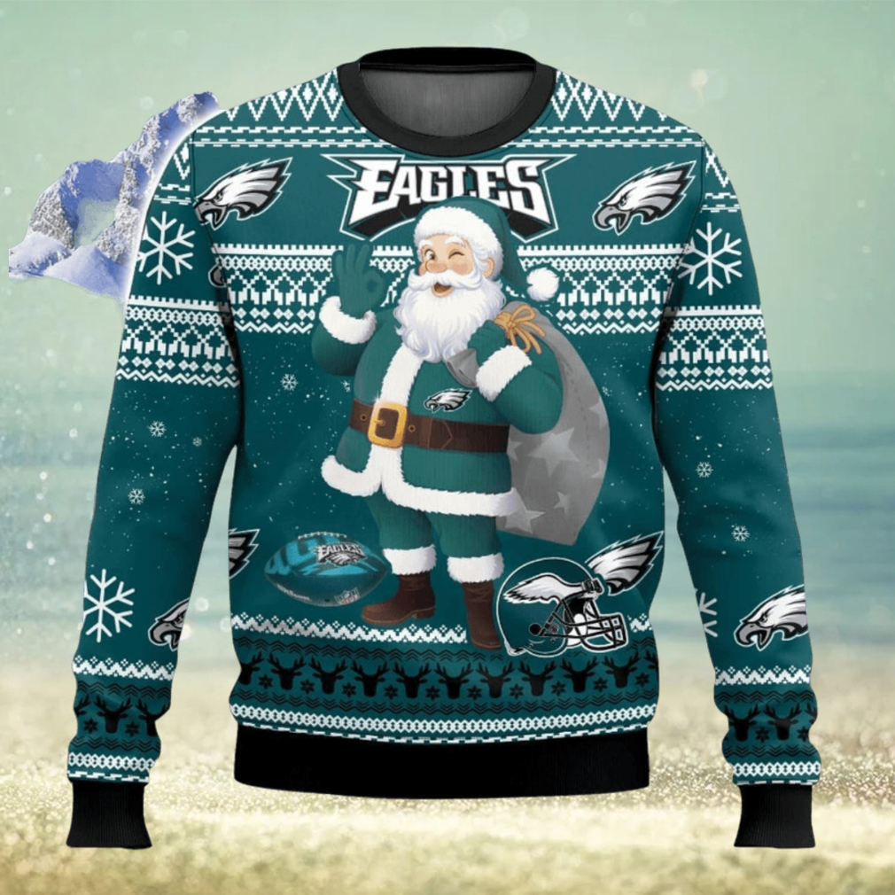 Santa Claus Fishing Lover Xmas Gift Christmas Outfits Gift Ugly Christmas Sweater  3D