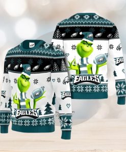 Philadelphia Eagles Grinch Ugly Christmas Sweater Xmas 3D Printed Christmas Sweater Gift