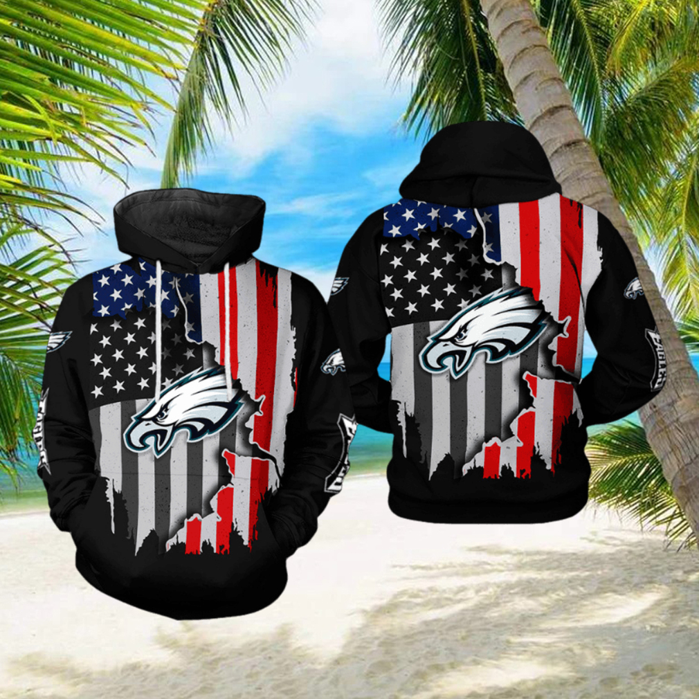 Philadelphia Eagles NFL US Flag Team 3D Printed Hoodie Ver 1 Philadelphia Eagles NFL US Flag Team 3D Printed Hoodie Ver 1