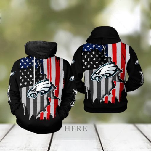 Philadelphia Eagles NFL US Flag Team 3D Printed Hoodie Ver 1