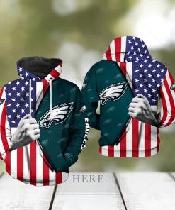 Philadelphia Eagles NFL US Flag Team 3D Printed Hoodie