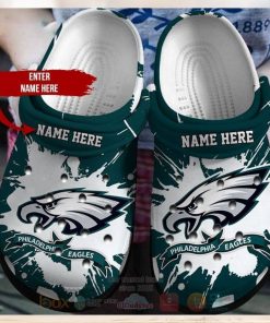 Philadelphia Eagles Nfl Custom Name Crocs Clog Shoes