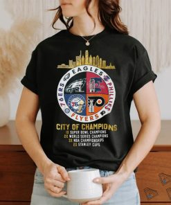 Philadelphia Eagles Phillies Flyers And 76ers City Of Champions T Shirt