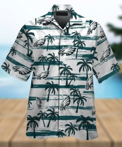 Philadelphia Eagles Short Sleeve Button Up Tropical Hawaiian Shirt