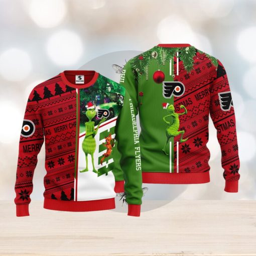 Philadelphia Flyers Grinch & Scooby doo Christmas Ugly Sweater